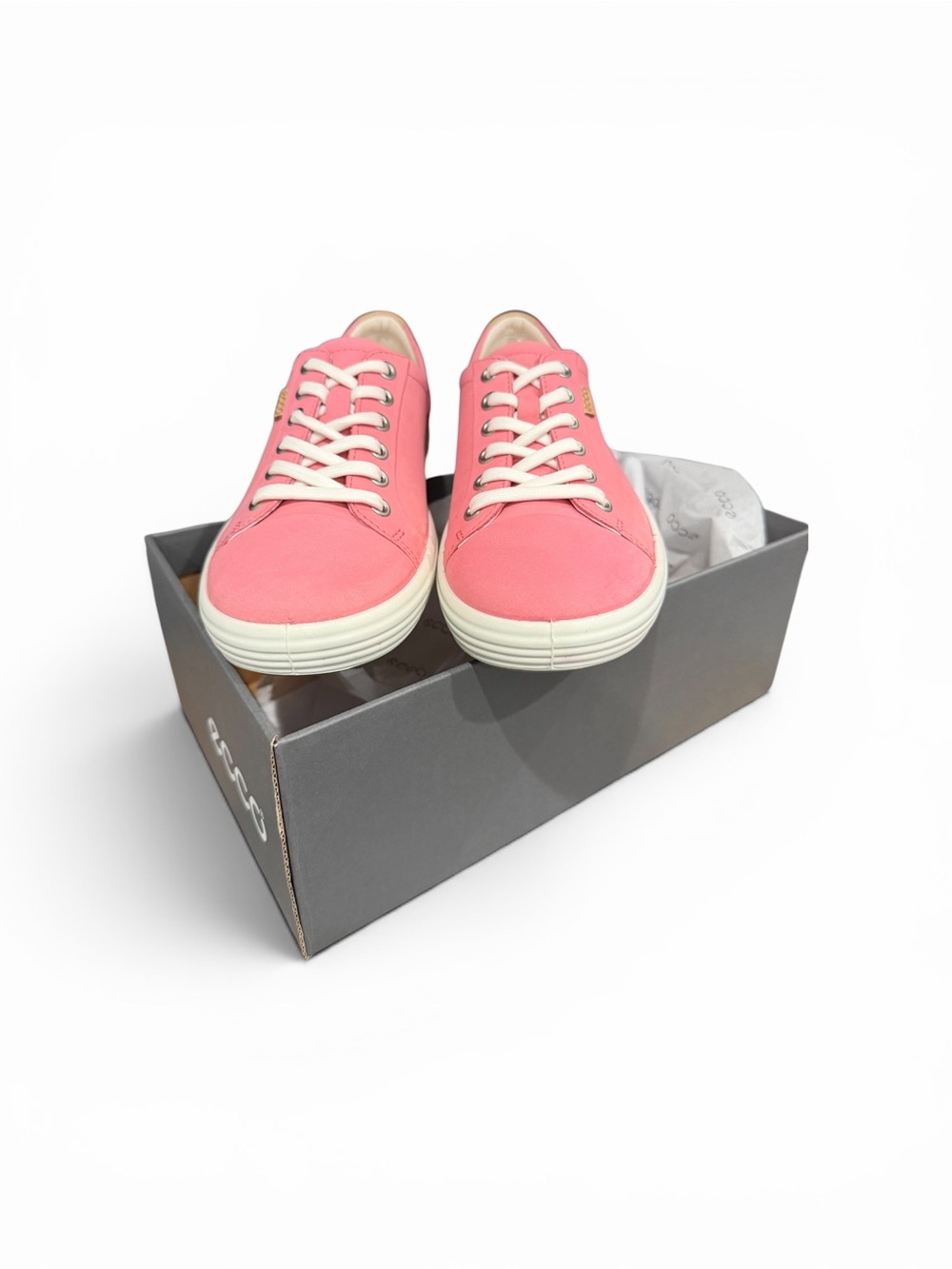 Ecco Pink Lace-Up Women's Sneakers